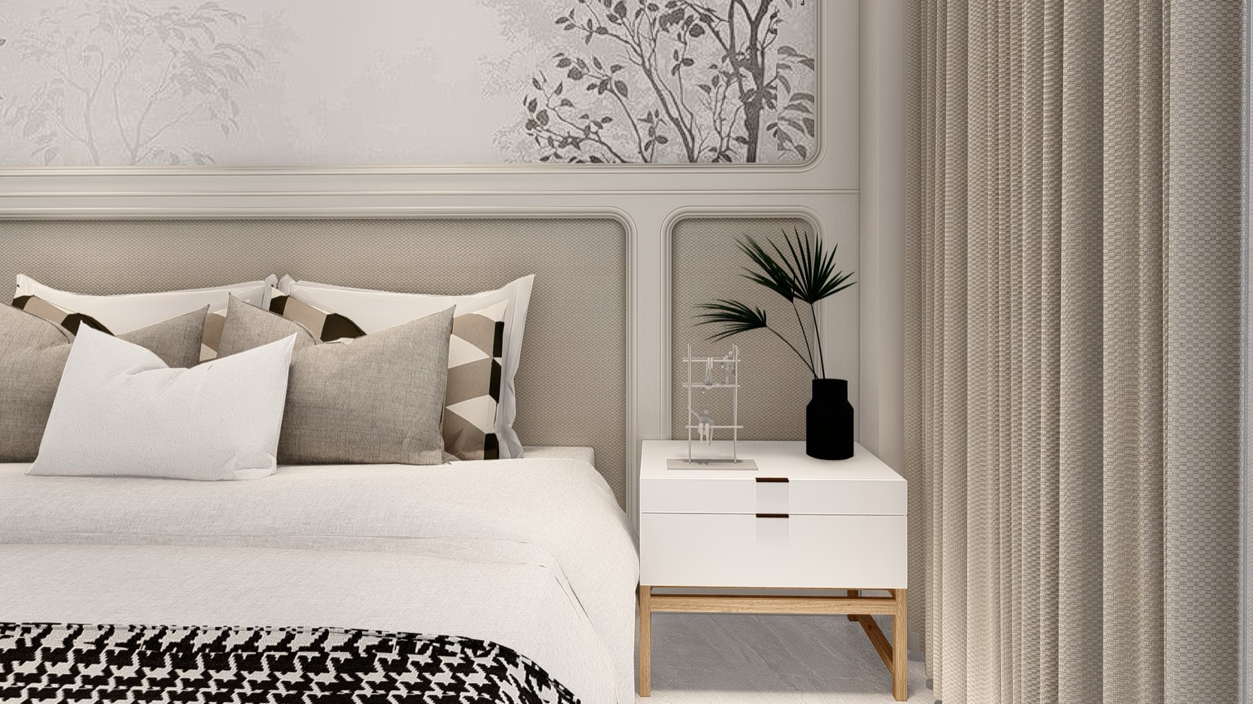 Bedroom two, Agarwal Mansion — design visualisation