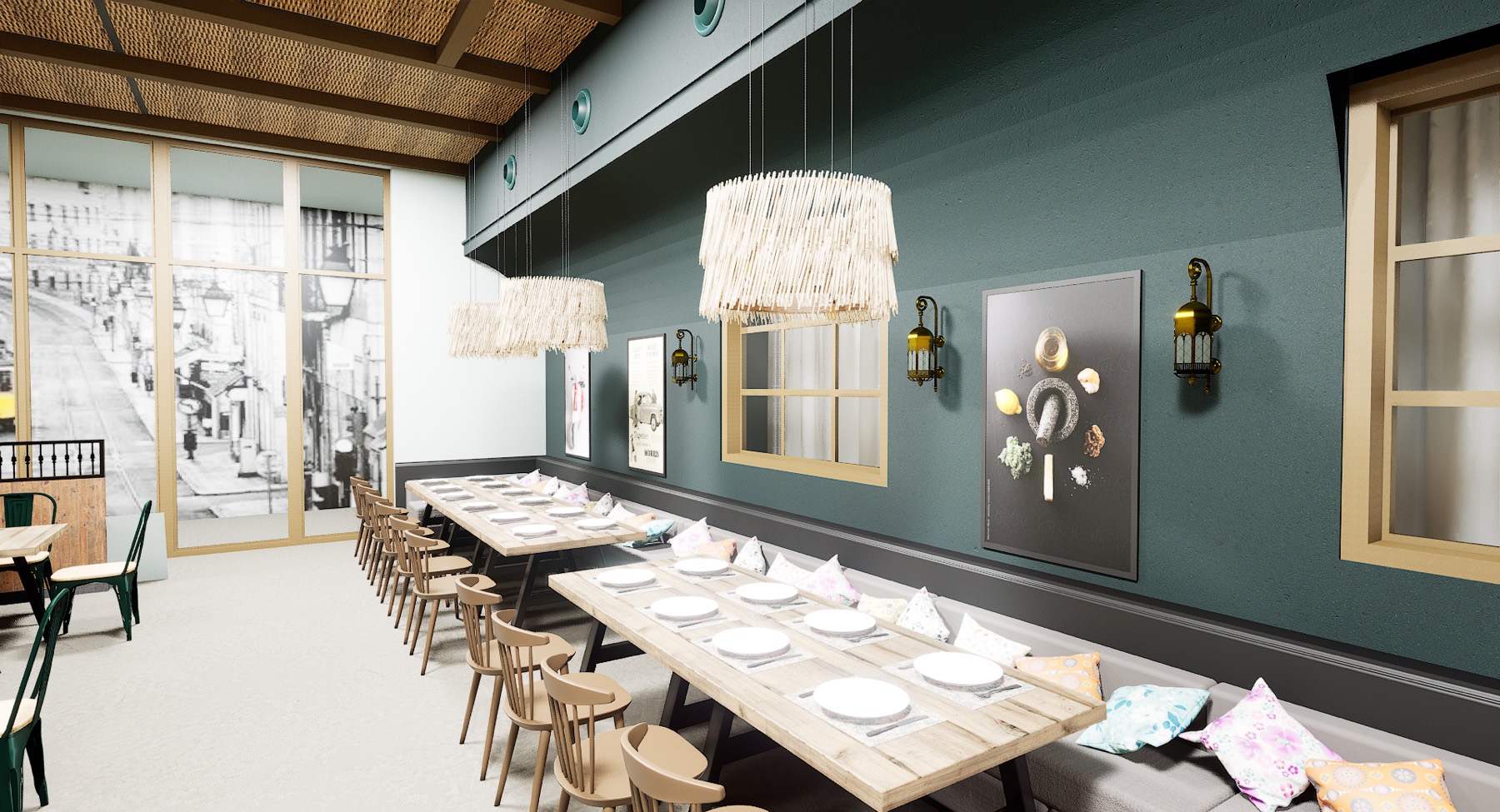 Dining interior, Milan's — design visualisation
